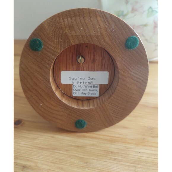 Vintage Albert Jacobs Wooden Bell Music Box “You’ve Got A Friend” Hand Painted - Picture 9 of 11